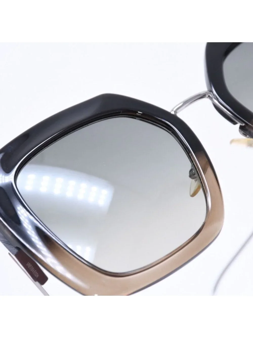 Fendi Sunglasses Eyewear FF Square Black Metal Acetate